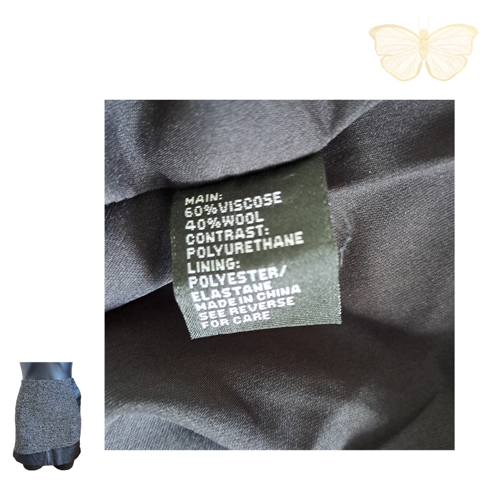 Sportsgirl grey marl wool blend skirt, size 14 - Picture 5 of 7
